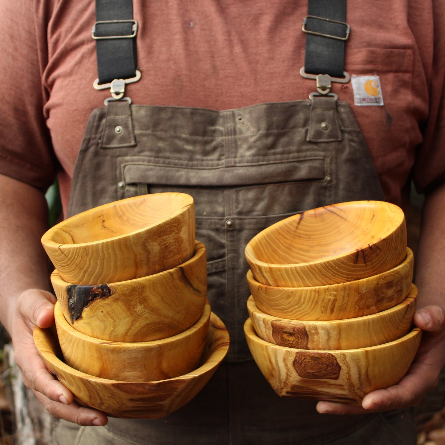 Jared holding eating bowls 